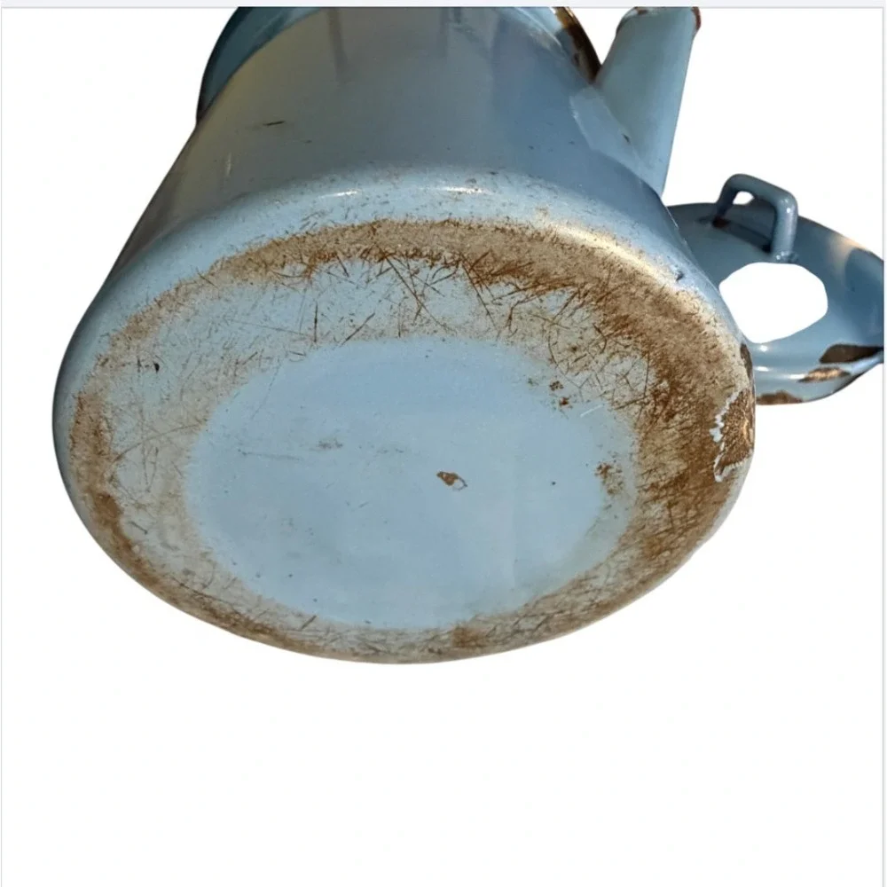 Vtg Blue Enamelware 6